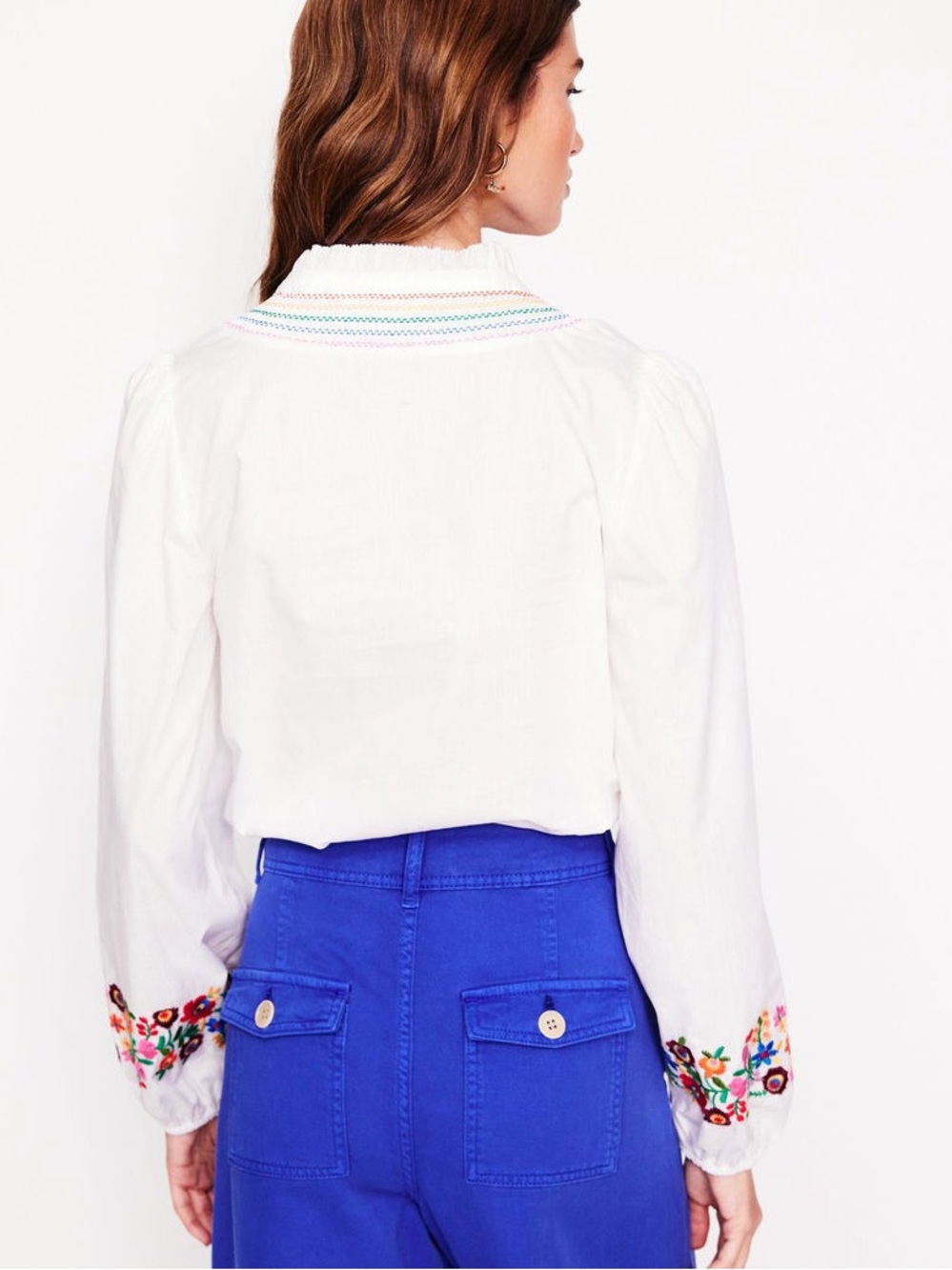 NWOT Boden Embroidered Cotton top - Picture 4 of 6